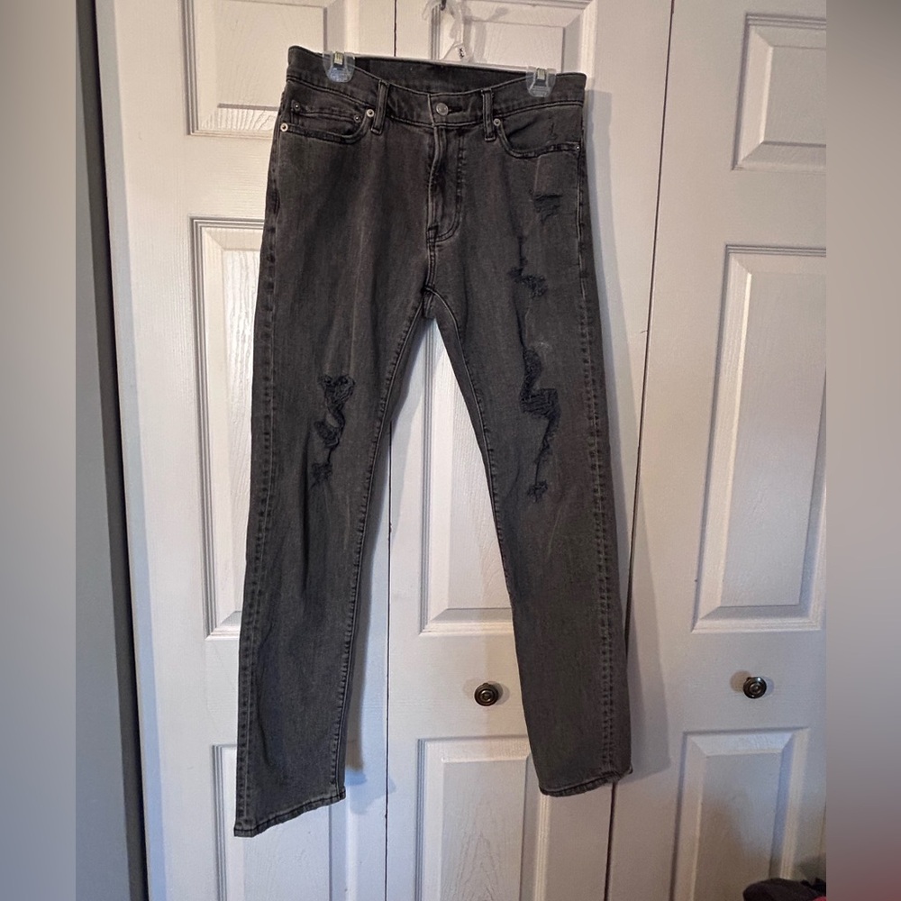 Abercrombie &‎ Fitch Men's Slim Black Jeans